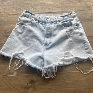 Pacsun jean shorts distressed